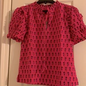 JCrew ruffle sleeve floral top